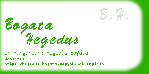 bogata hegedus business card